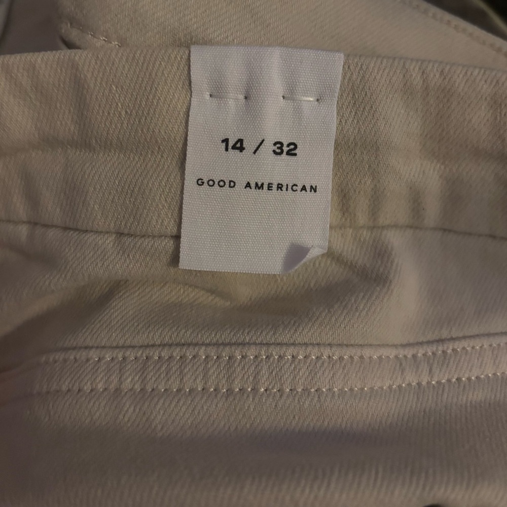 Good American Cream Wide-Leg Jeans - Picture 5 of 6